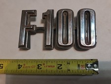 1970s Emblem F-100 Ford Truck Metal Part Cast Badge Vintage 1970s Emblem F-100 Ford Truck Metal Part Cast Badge Vintage