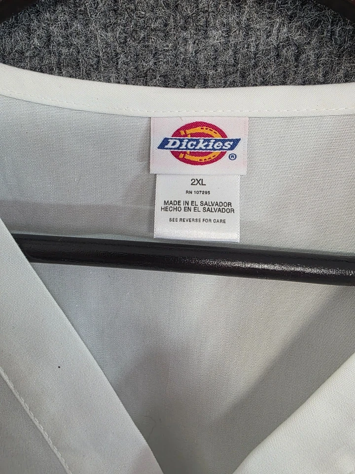 Dickies V шеи скраб Топ унисекс карман белый 2XL - Изображение 3 из 4