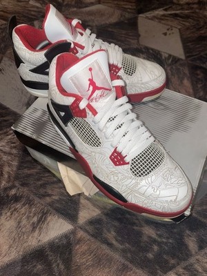 Nike air jordan 4 retro Fire Red White Laser 2005 OG travis 3 5 1 maya
