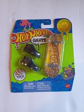 Hot Wheels Meijers Exclusive Gold Bold in Gold Finger Skateboard- Clear Wheels.