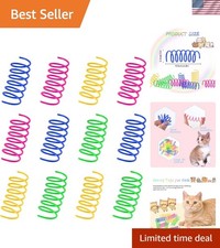 Durable Multi-Colored Plastic Spring Cat Toys - Ideal for Indoor Fun Exercise