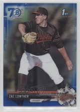 2017 Bowman Draft Chrome Blue Refractor 70th Anniversary 142/200 Zac Lowther 3d5