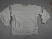 Vintage Champion Reverse Weave Sweatshirt Mens XL Gray Thick Made USA 90s Logo