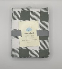 Cloud Island Crib Sheet Buffalo Check 100 Cotton New
