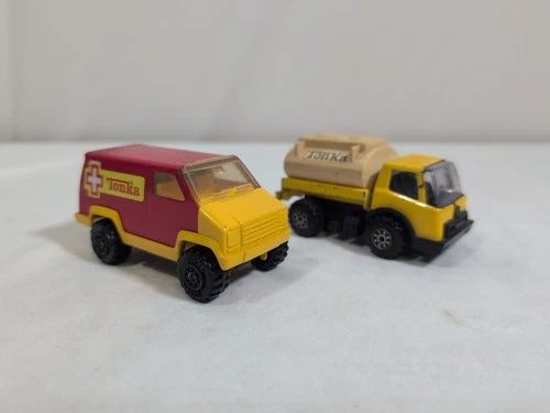 2 Vintage  TONKA Toys Pressed Metal