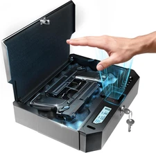 AI Smart Palm Vein Gun Safe - Childproof, Contactless 0.1S Access & 100% Unlock 