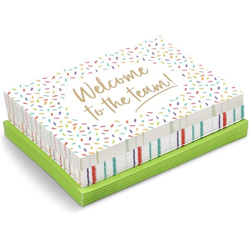 36 Pack Welcome Cards with Envelopes for New Employees, Confetti Design, 5x7 In - Picture 4 of 8