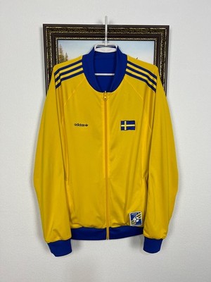 Vintage Adidas Originals Sweden Football Jacket Track World Cup Reversible M