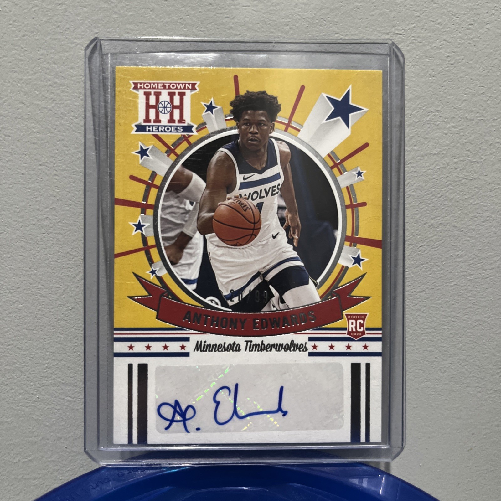 ANTHONY EDWARDS 2020 Chronicles Hometown Heroes /99 Rookie Auto