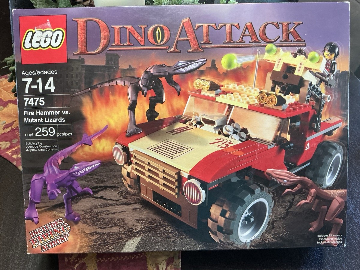 LEGO Dino Attack: Fire Hammer Vs. Mutant Lizards (7475) for sale 