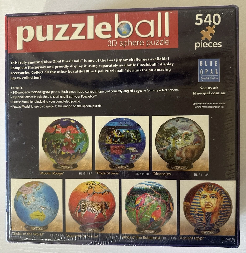 Blue Opal Puzzleball Moulin Rouge 3D Sphere Puzzle Special Edition - New Sealed - Image 3 of 4