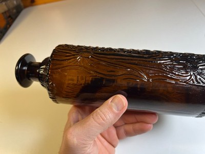 Antique 1883 Warner Tippecanoe Bitters Log Cabin Figural Bottle