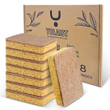8er Pack Öko Schwamm Abwaschkompostierbar Küche Geschirr Schwamm Biologisch Abbaubar