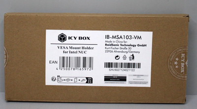 ICY BOX Halterung für Mini PC Intel NUC bis 3 kg,Montage an Monitorständer Neu