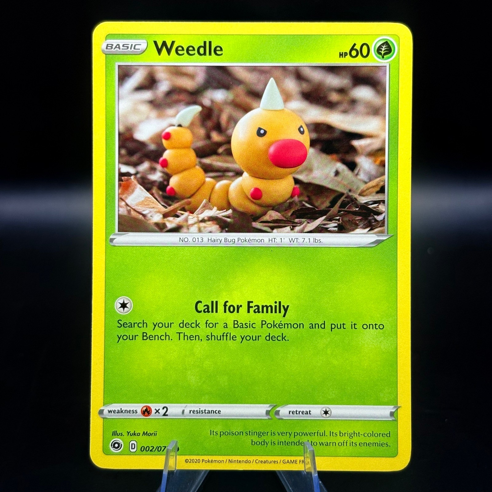 POKEMON WEEDLE 002/073 CHAMPION'S PATH COMMON NM/M