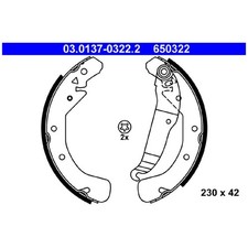 Bremsbackensatz hinten für Opel Astra F T92 G F70 T98 F35 Vectra B J96 | 241776
