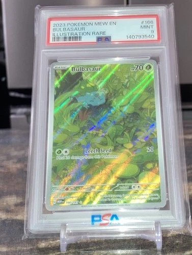 2023 Pokemon Mew En-151 166 Bulbasaur Illustration Rare PSA 9