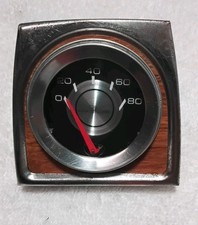 Tested Dixco Mechanical Oil Pressure Gauge 0-80 Psi Crome Wood Grain... Tested Dixco Mechanical Oil Pressure Gauge 0-80 Psi Crome Wood Grain...