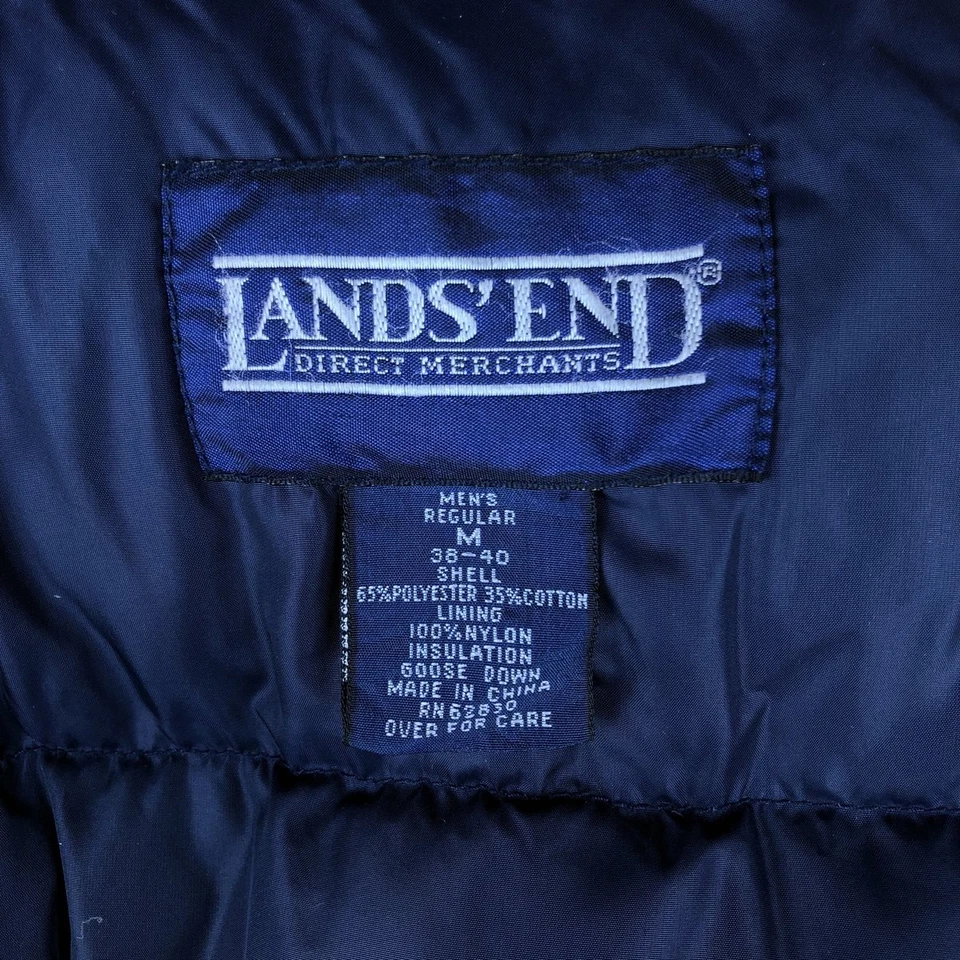 Vintage 1990'S Lands' End goose down jacket size M men's - Image 4 of 4