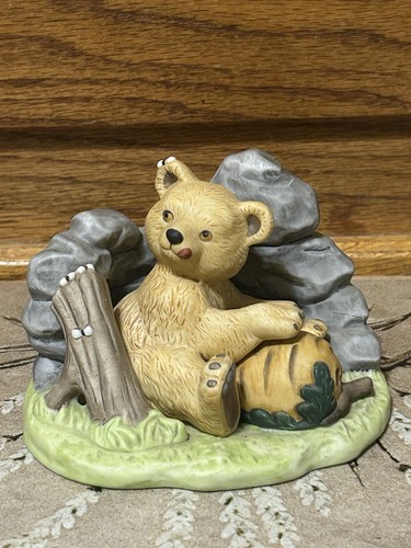 Vintage 1984 Franklin Woodland Surprises BEAR Figurine By Jacqueline Smith