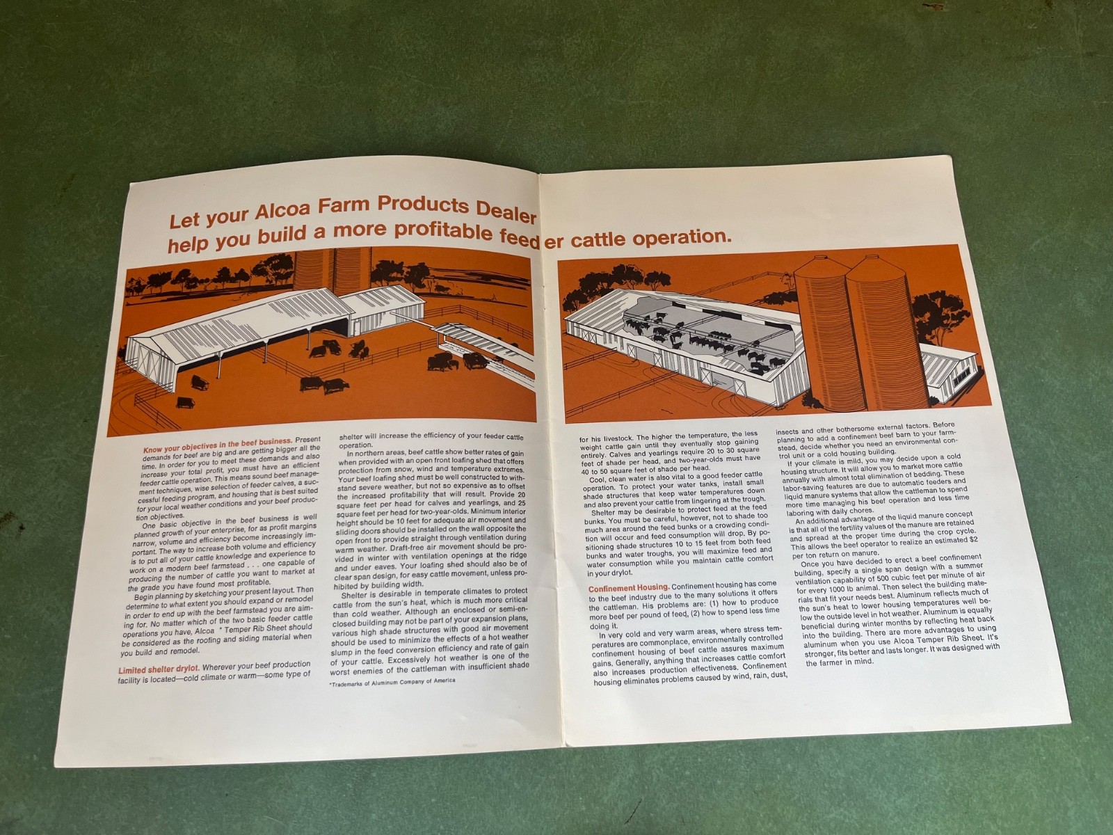Vintage Original Alcoa Farm Buildings Brochure 1977