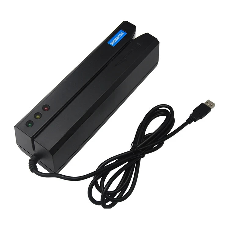 USB Swipe Card Reader Writer 3-Track Compatible with MSR206 MSR605 MSR606