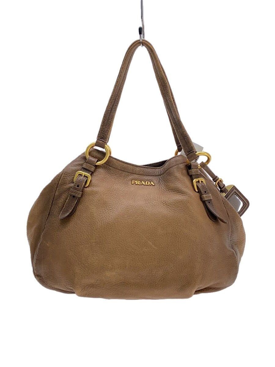 Prada Brown Leather Handbag 4085 Pre-Owned