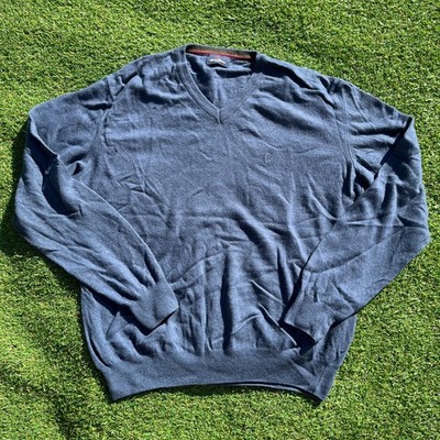 Conte of Florence Pullover Blau Sweatshirt Herren Hoodie Langarm Logo Größe XL