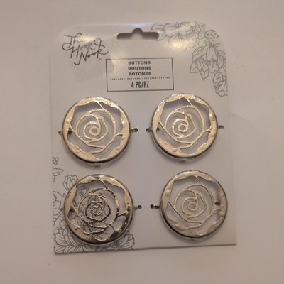 The Hook Nook Decorative Gold Big Buttons 4/Pkg-Gold