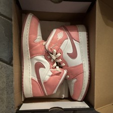 Nike Air Jordan Mid Top Pink White Girls Sneakers 6.5Y