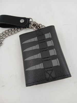 MARVEL COMICS THE PUNISHER Metal Skull Logo Trifold Chain Wallet