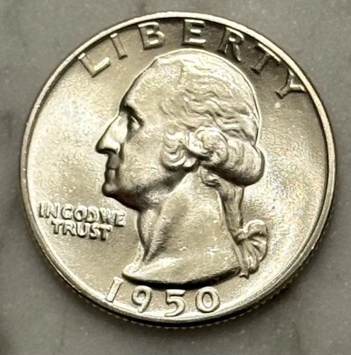 1950-P Washington Quarter - BU - Brilliant Uncirculated - 90% Silver