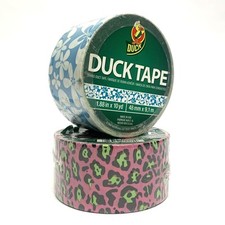 NEW Duck Tape Lot of 2 Hawaiin Leopard Print discontinued patterns 