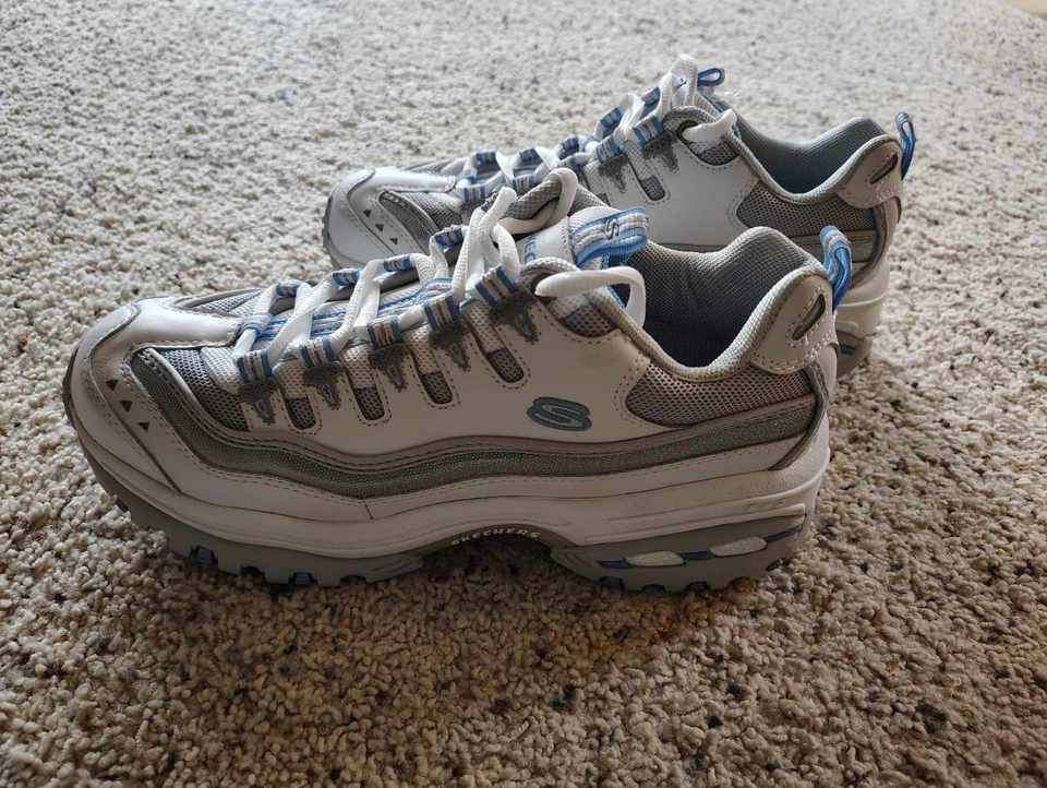 Skechers Women's Sport Energy 2 Athletic Shoes Size 10 SN1950 White/Blue NWT - Image 3 of 4