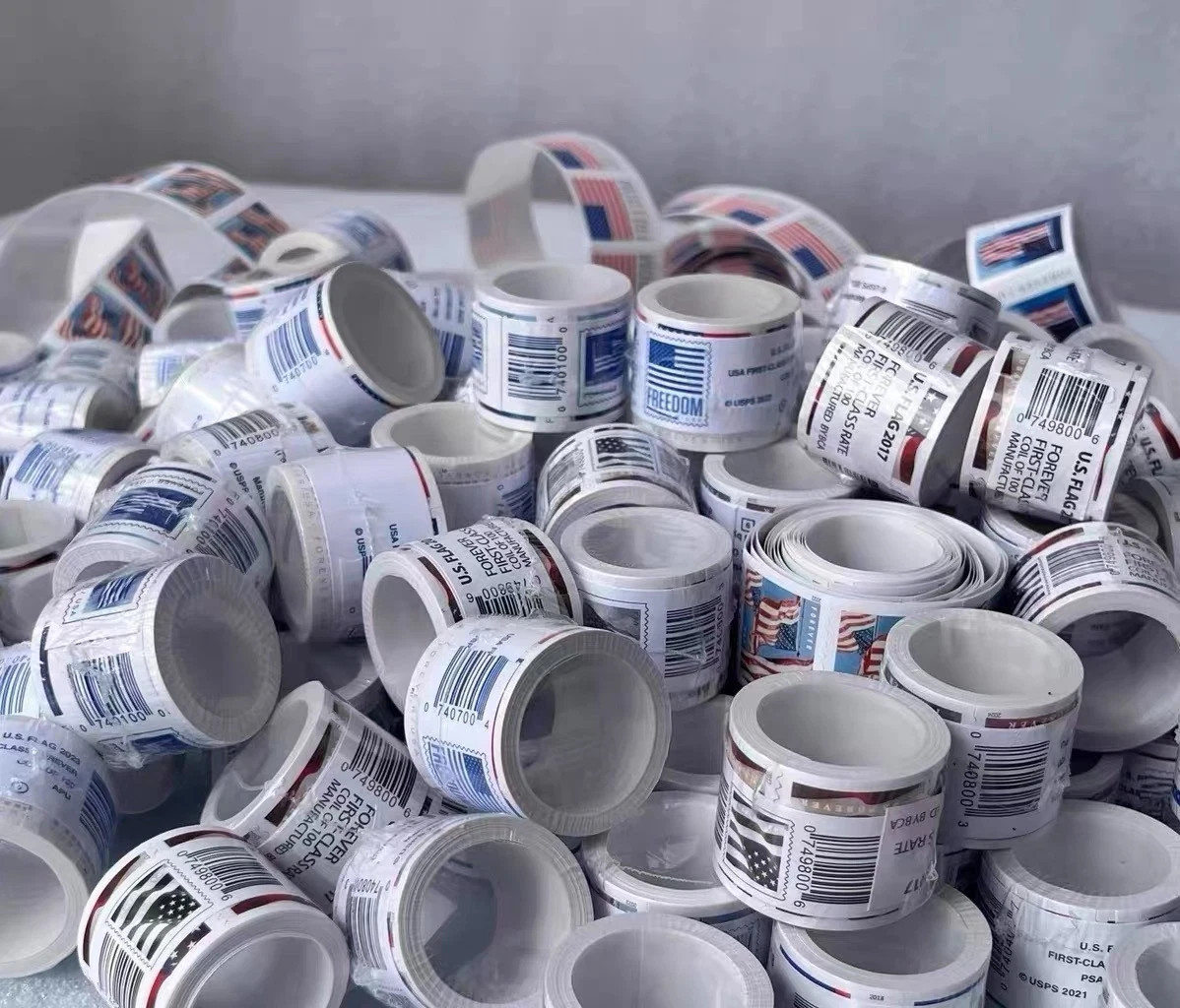 NEW 1 ROLLS OF 100 U S P S -POSTAGE FREE SHIPPING!!-100PCS, NEW SEALED!
