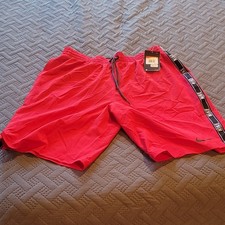 Nike Red Swim Shorts Men's Size L Elastic Waist Lined NESSA476-814
