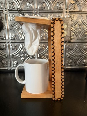 Chorreador; Costa Rican Handmade Foldable Wooden Stand Coffee Maker with Bag