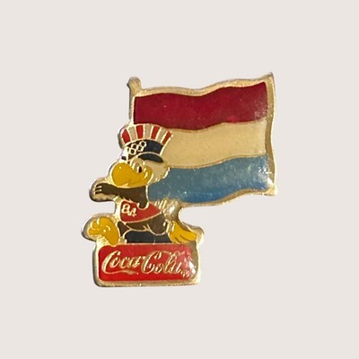1984 Los Angeles Olympics Sam the Eagle Pin Netherlands Dutch Flag Coca-Cola