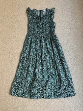 J. Crew Re-imagined Women s Midi Dress Green Blue Foral Sleeveless Size S