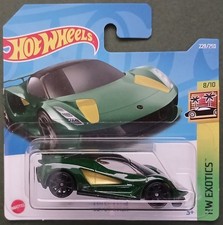 HOT WHEELS 2022 LOTUS EVLIA, GREEN, SHORT CARD.