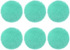 Faux Fur Pom Poms for Hats, 6 Pcs Fluffy Soft Fur Poms Balls with Elastic Loop f