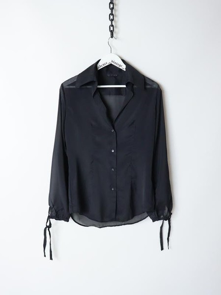Women Sisley Shirt Black Chiffon 38