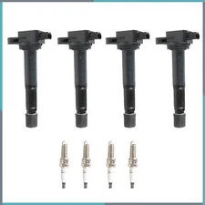 Set of 4 Ignition Coil Pack and Iridium Spark Plug For 2009-14 Acura TSX L4 2.4L