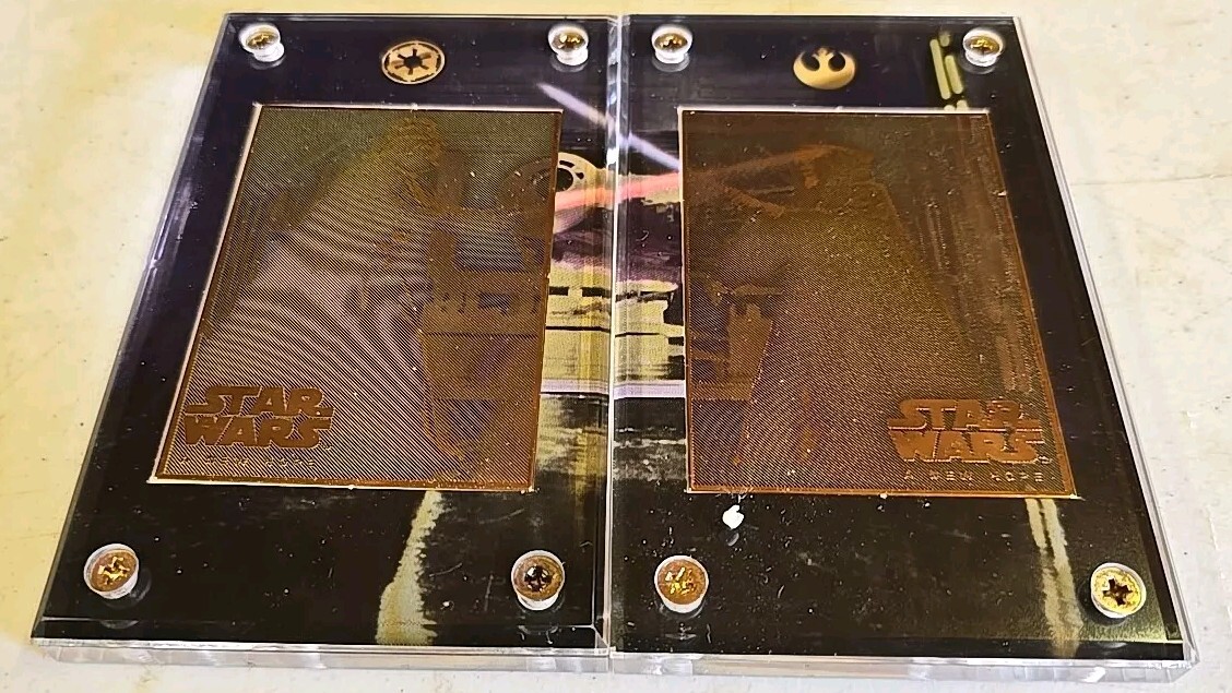 Star Wars Trilogy 24k Gold Collectibles A New Hope Complete 5 Card