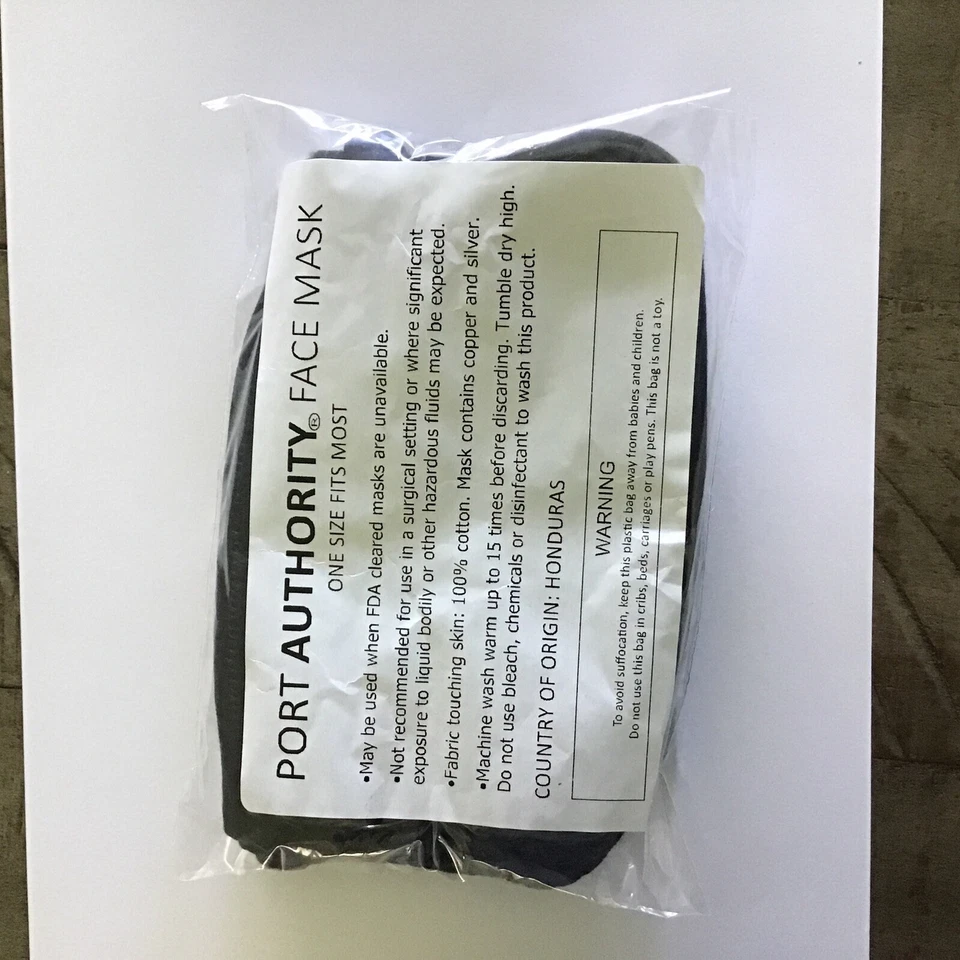 Caja de 500 mascarillas faciales negras de algodón suave de doble capa de tela reutilizable lavable Foto 4 de 4