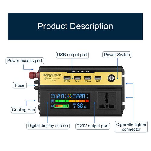 6000W Car Inverter Digital Modified Sinewave Inverter to F6F0 - Picture 11 of 11