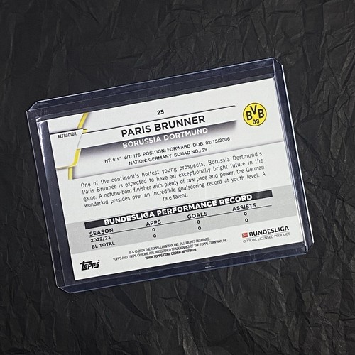 2024 TOPPS - CHROME BUNDESLIGA -REFRACTOR - 156/250 - PARIS BRUNNER - RC - Bild 2 von 2