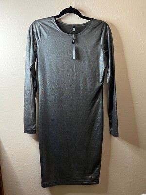 victoria secret silver dress Victoria's Secret Shine Satin Long Slip Nightgown dress Silver Sz XS Womens