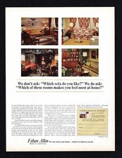 1967 Ethan Allen Treasury American Traditional / Wood Preen Floor Wax Print Ad 