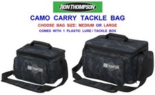 RON THOMPSON CAMO CARRYALL TACKLE BAG+1 LURE BOX SEA GAME COARSE PIKE FISHING